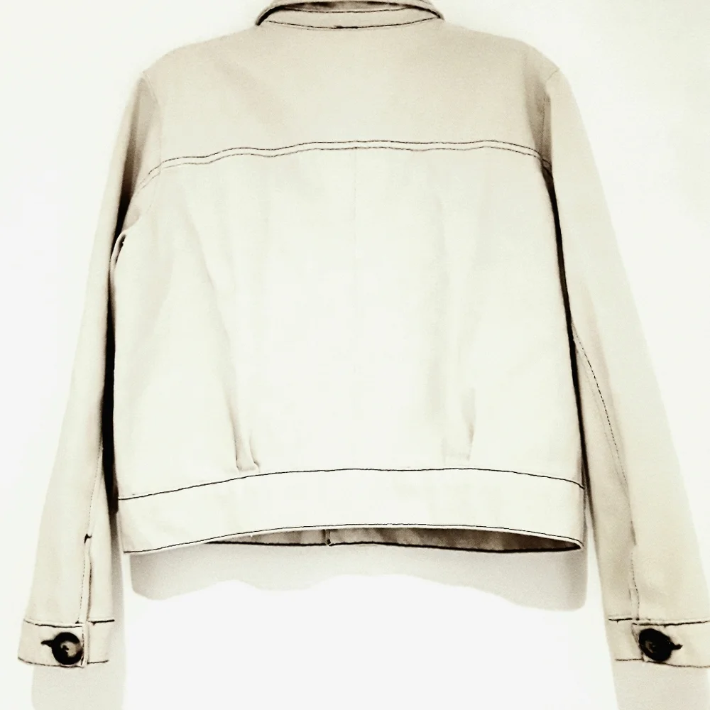 Free People Women's Eisenhower Ivory Denim Jacket - Picture 4 of 7